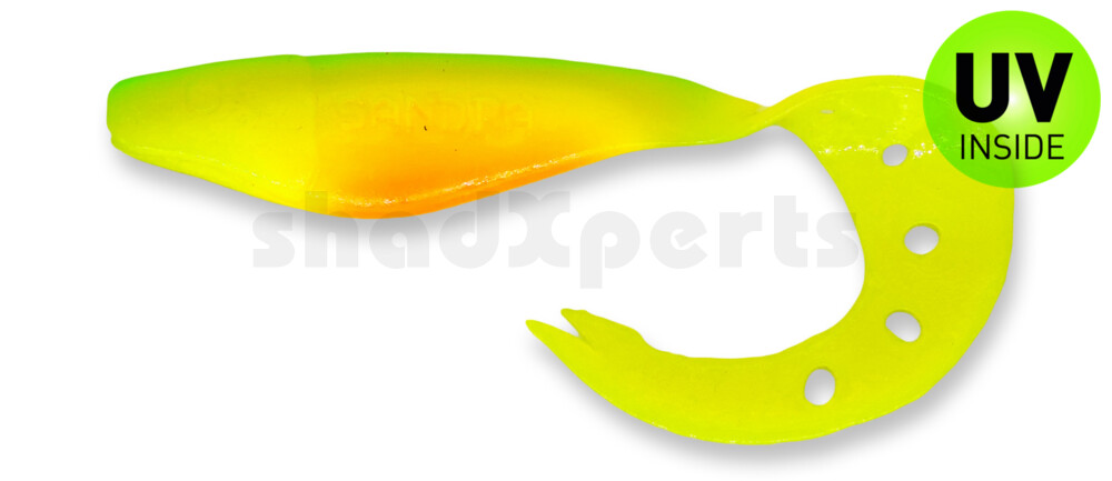 006020058 Sandra 3,5" (ca. 9 cm) fluogelb / grün