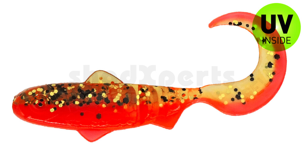 000908B318 Super Banjo 3" (ca. 7,5 cm) feuerrot / rootbeer Glitter