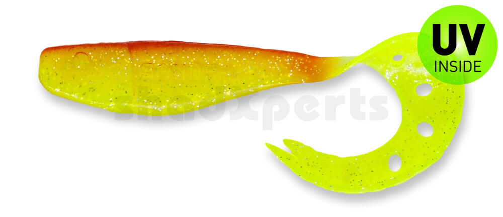 006020068 Sandra 3,5" (ca. 9 cm) grün(chartreuse)-Glitter / rot