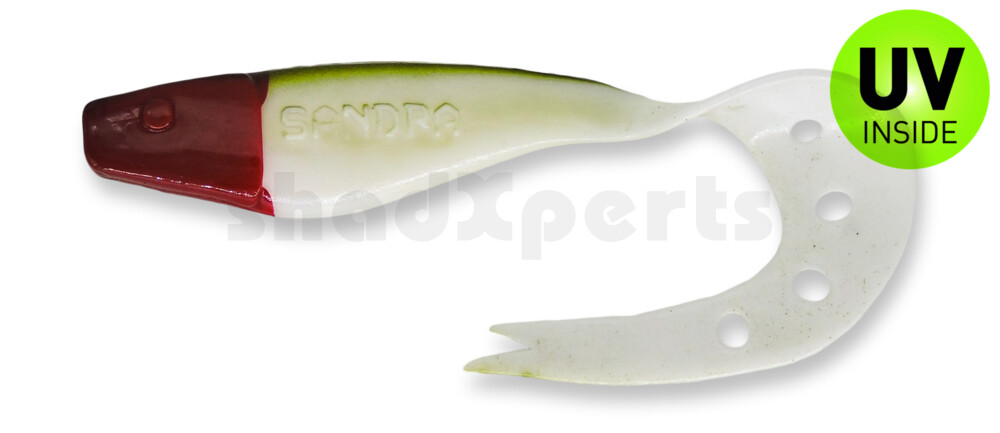 006020113RH Sandra 3,5" (ca. 9 cm) reinweiss / boddengrün / Red Head