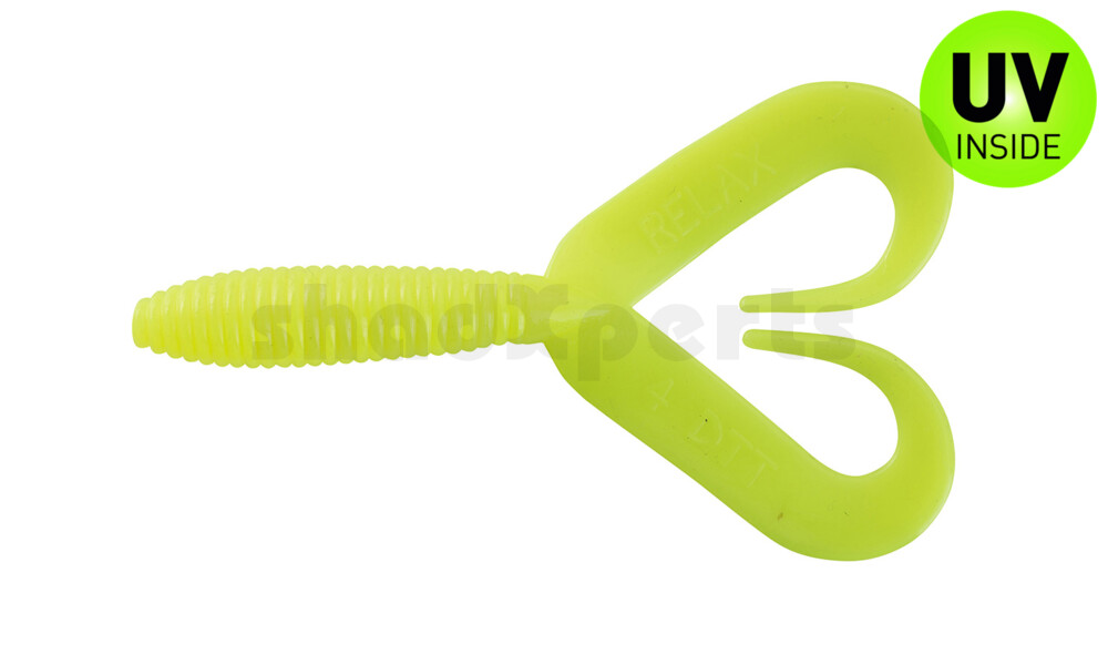 000607DT-011 Twister 3" Doubletail regulär (ca. 9,0 cm) fluogelb