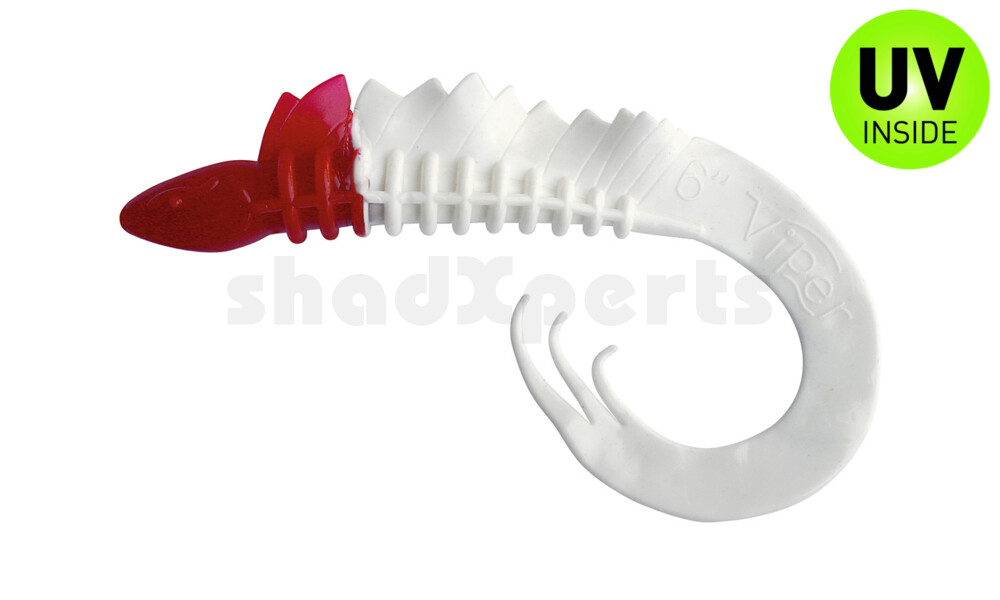 001915001RH Viper 6" (ca. 15,0 cm) reinweiss / Red Head