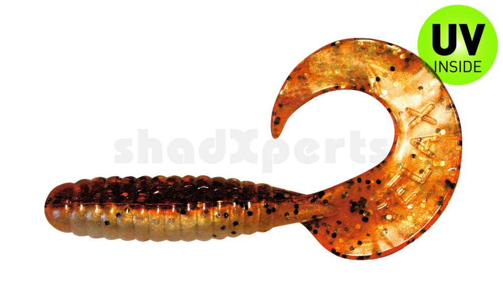 000508B023 Twister 4" laminiert (ca. 8,0 cm) goldperl / motoroil glitter