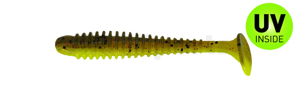 004007B321 Texas 2,5" (ca. 6,5 cm) fluogelb / Kaulbarsch