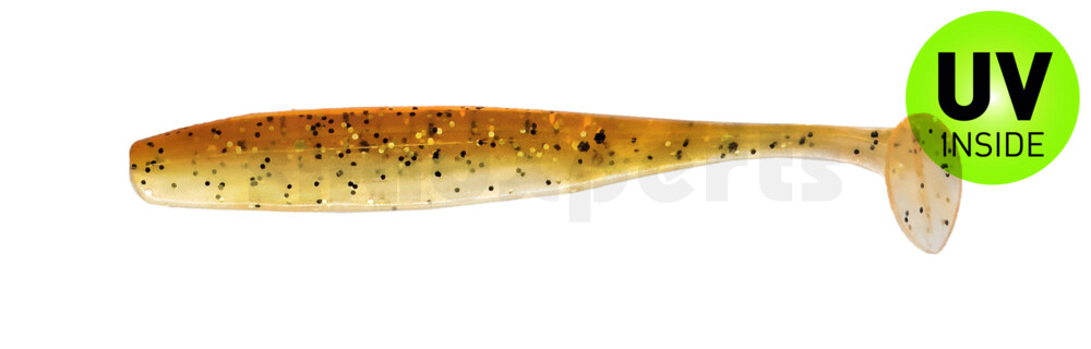 003407B023 Bass Shad 2,5" (ca. 7 cm) goldperl / motoroil Glitter