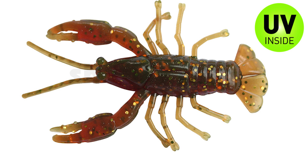 002304CF-01 Baby Crawfish 1" (4,5cm) motoroil-glitter