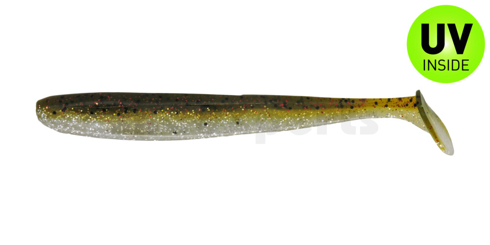 003413B310 Bass Shad 4,5“ (ca. 13 cm) selbstleuchtend Glitter / Kaulbarsch