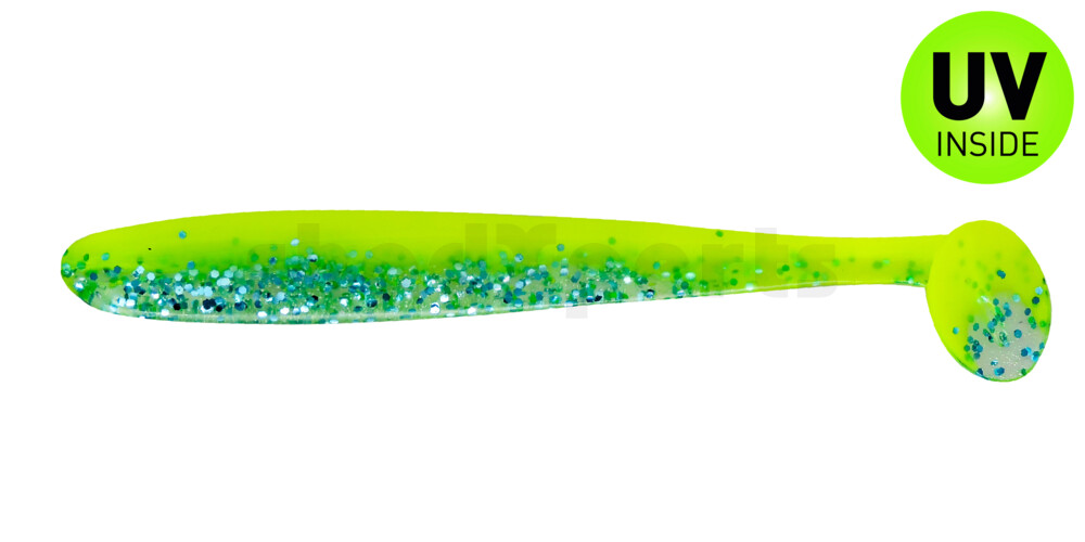 003413B322 Bass Shad 4,5“ (ca. 13 cm) fluogelb / sky-blue Glitter