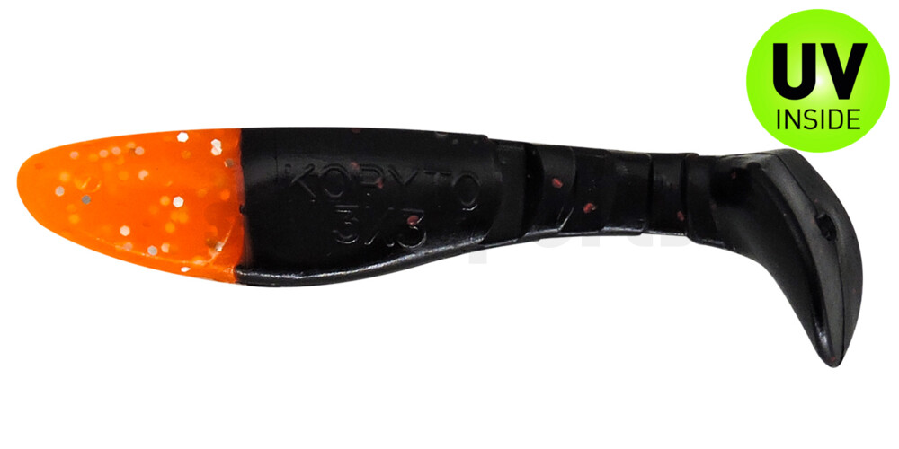 000208204OH Kopyto-Classic 3" (ca. 8,0 cm) schwarz-rot-glitter / orange head