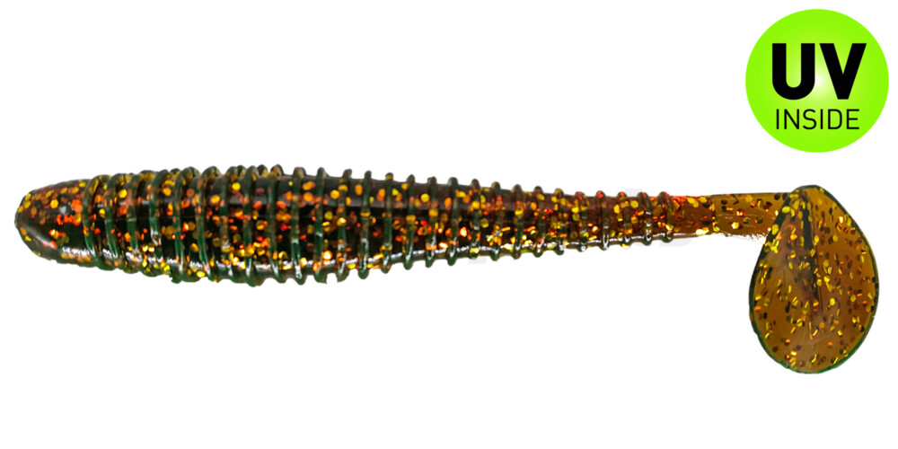 004013092 Texas 5" (ca. 13 cm) motoroil-gold-Glitter