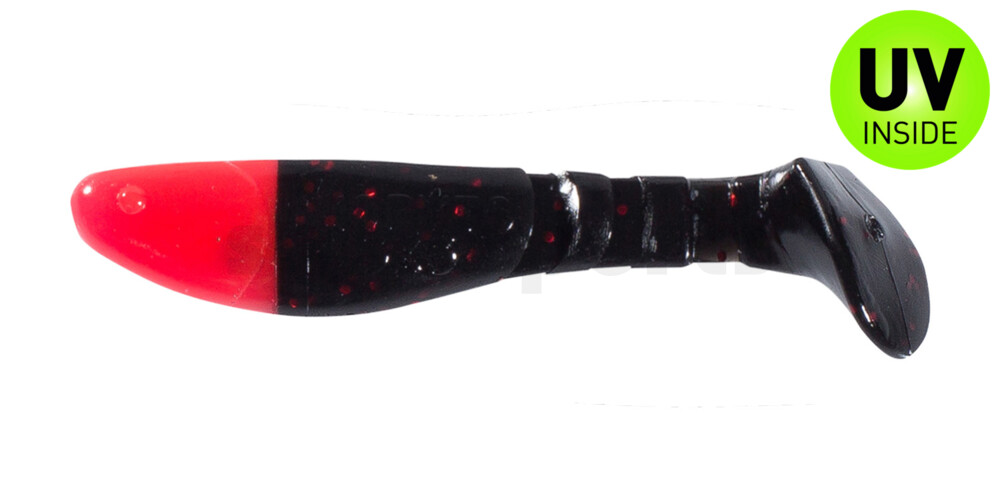 000207204RH Kopyto-Classic 2,5" (ca. 7,0 cm) schwarz-rot-glitter / red head