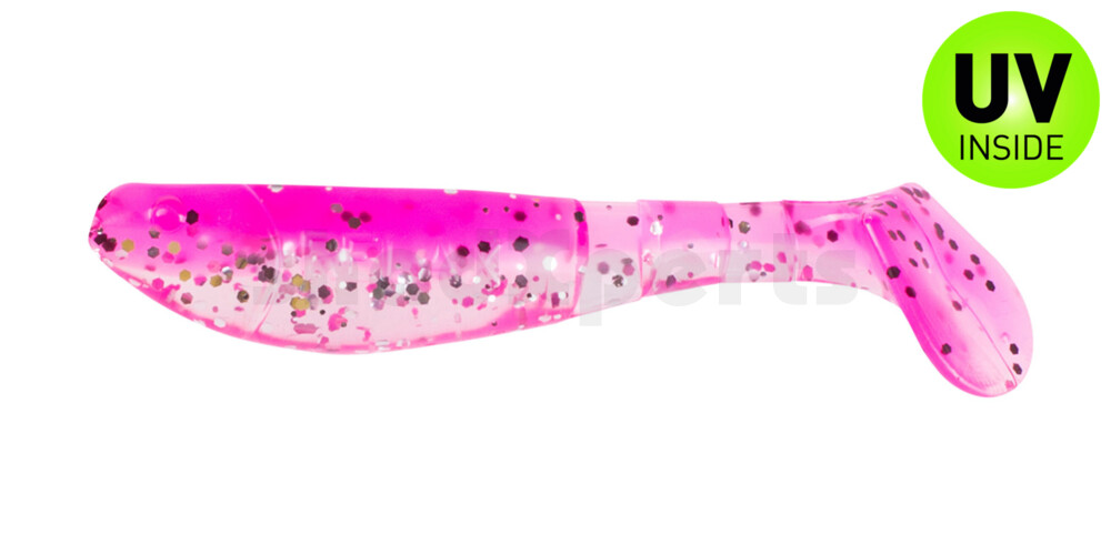 000207B315 Kopyto-Classic 2,5" (ca.7,0 cm) klar silber Glitter / hot pink Glitter