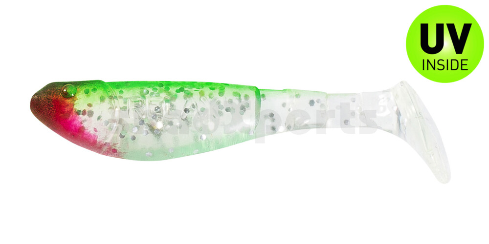 000207153 Kopyto-Classic 2,5" (ca.7,0 cm) klar silber-Glitter / grün