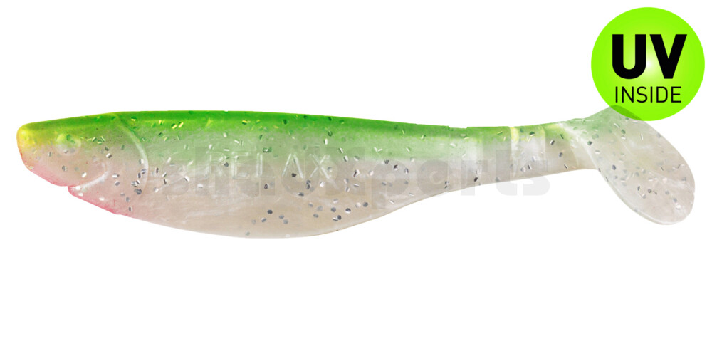 000212034 Kopyto-River 4" (ca. 11,0 cm) perlweiss-Glitter / grün