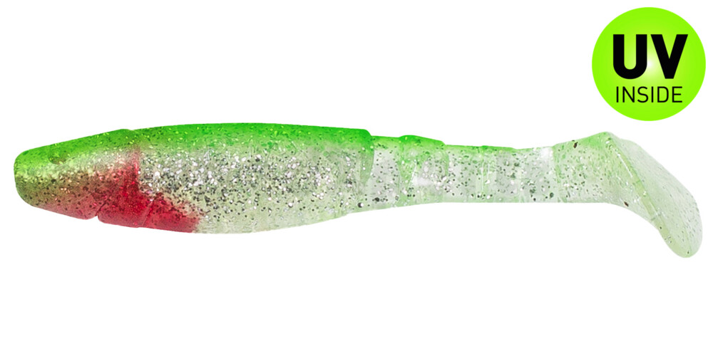 000211153 Kopyto-Classic 4" (ca. 11,0 cm) klar silber-Glitter / grün