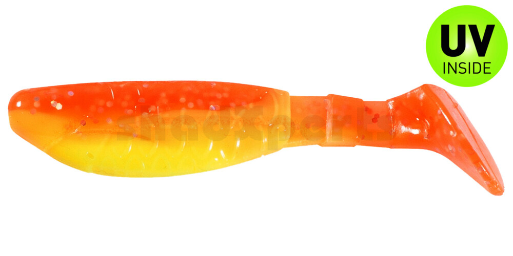 000208B033 Kopyto-Classic 3" (ca. 8,0 cm) fluogelb  / orange-silber Glitter