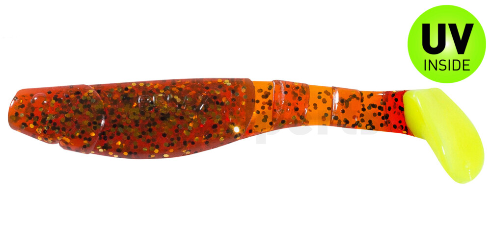 000211220FT Kopyto-Classic 4" (ca. 11,0 cm) bernstein gold-glitter / fire tail