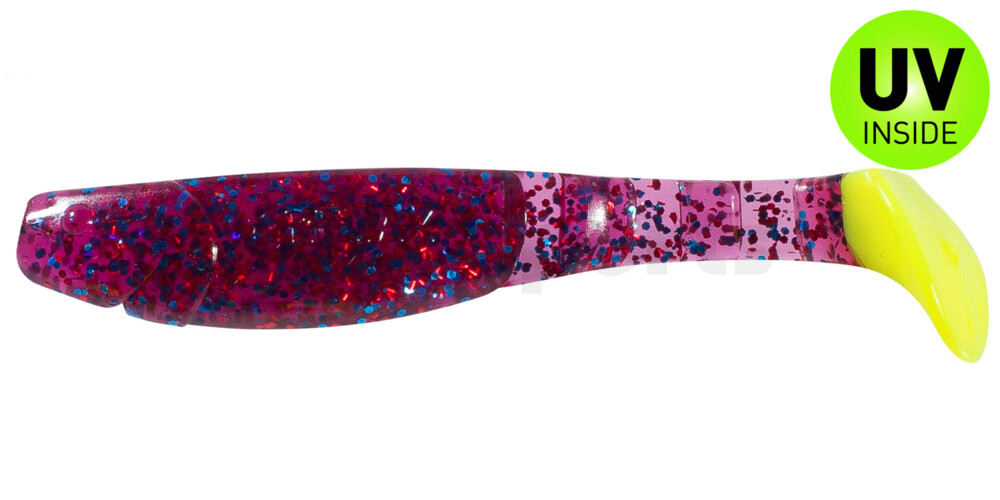 000211110FT Kopyto-Classic 4" (ca. 11,0 cm) violett-transparent-glitter / fire tail