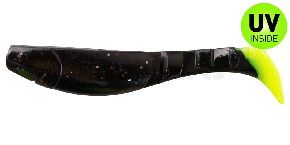 000211204FT Kopyto-Classic 4" (ca. 11,0 cm) schwarz-rot-glitter / fire tail