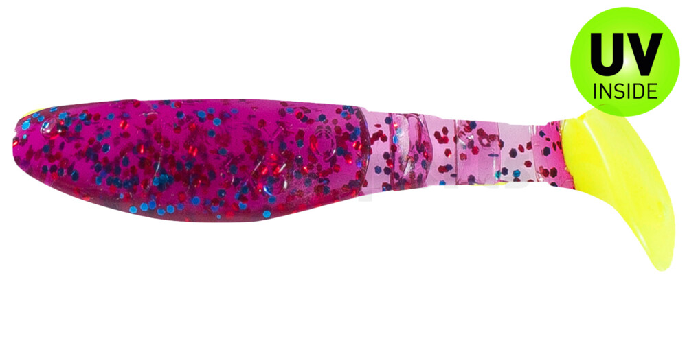 000208110FT Kopyto-Classic 3" (ca. 8,0 cm) violett-transparent-glitter / fire tail