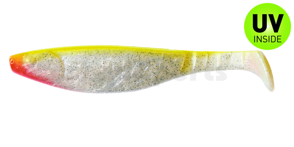 000216036 Kopyto-River 6" (ca. 16,0 cm) perlweiss-Glitter / fluogelb