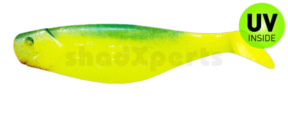 000408059 Shad 3" (ca. 8,0 cm) fluogelb / blau