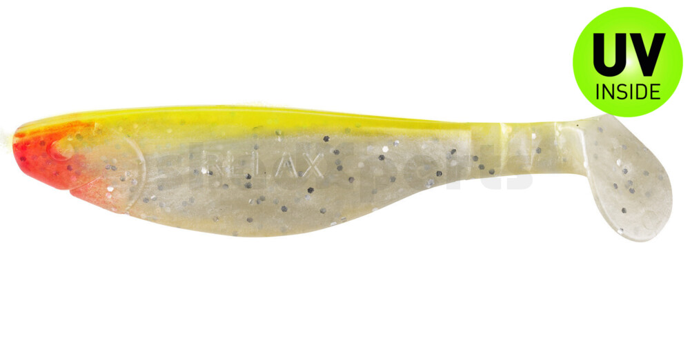 000212036 Kopyto-River 4" (ca. 11,0 cm) perlweiss-Glitter / fluogelb