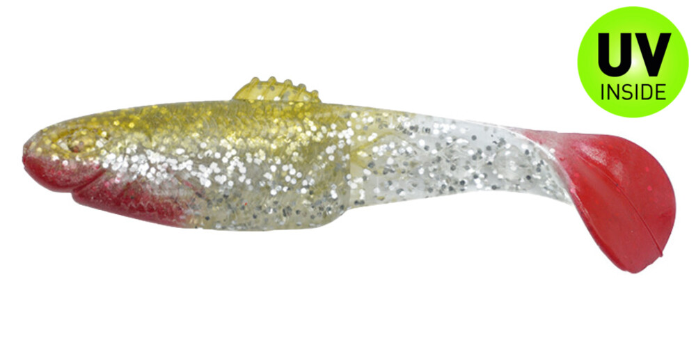 001413153 Diamond Shad 5" (ca. 13,5 cm) klar silber-Glitter / grün