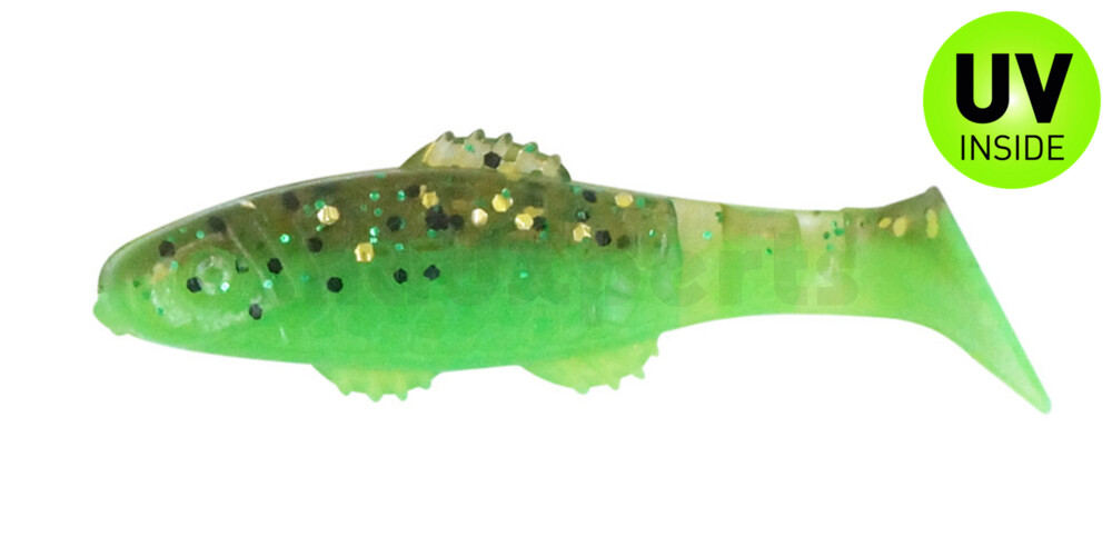 001005B140 Killer Shad 2" (ca. 5,0 cm) grün / Kaulbarsch