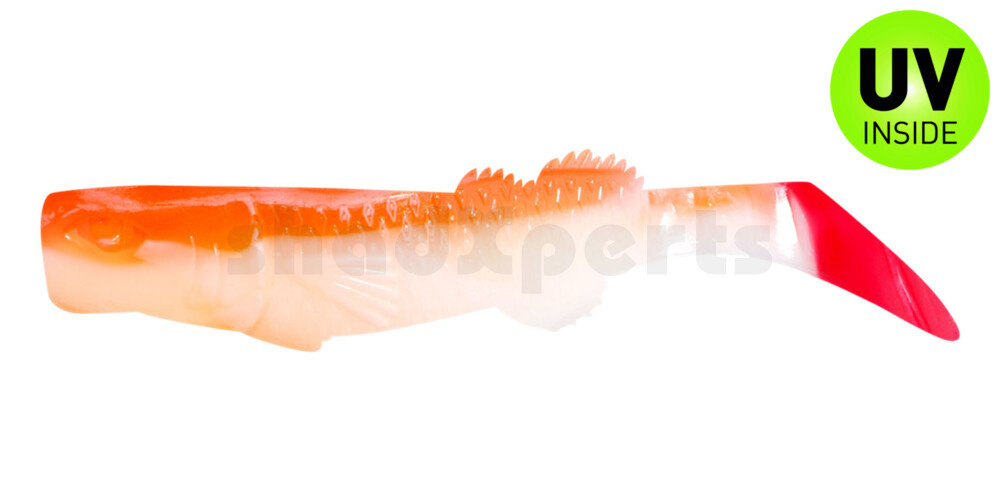 000712B199RT California 4" (ca. 11,0 cm) reinweiss / orange / red tail