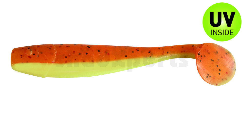 002014B033 King-Shad 5" (ca. 14,0cm) fluogelb  / orange-silber Glitter