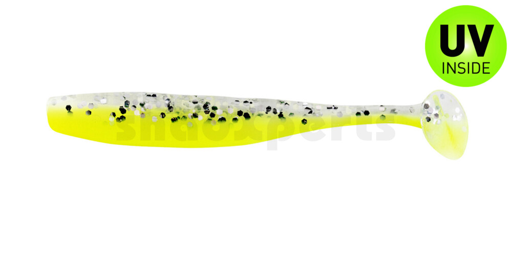 003407B319 Bass Shad 2,5" (ca. 7 cm) fluogelb / klar silber glitter