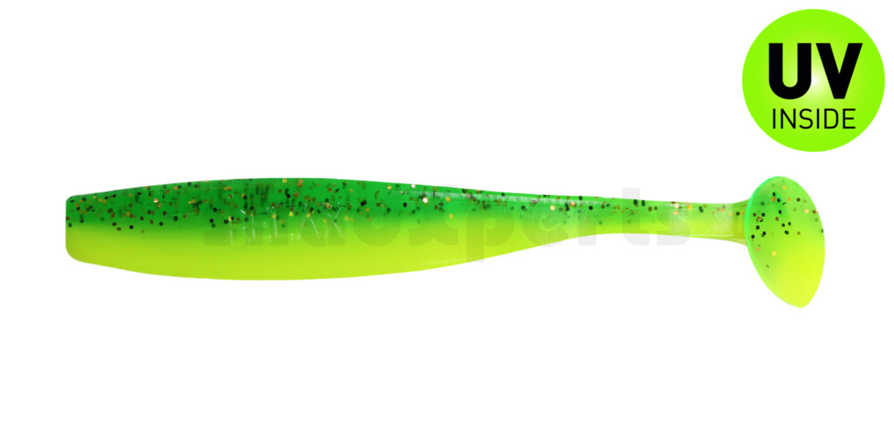 003407B002 Bass Shad 2,5" (ca. 7 cm) fluogelb  / grün-Glitter