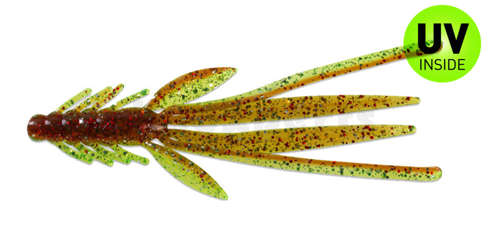 003914B054 Nymph 5" (ca. 14,0 cm) grün (chartreuse)-Glitter / motoroil Glitter