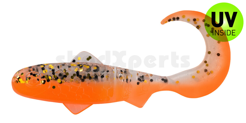 000908B032 Super Banjo 3" (ca. 7,5 cm) orange / klar gold,schwarz Glitter