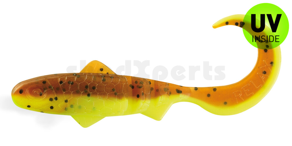 000908B110 Super Banjo 3" (ca. 7,5 cm) fluogelb  / olivebraun-Glitter