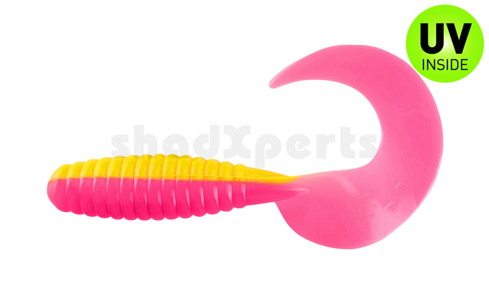 000513B903 Xtra Fat Grub 5,5" laminiert (ca. 13,0 cm) fluogelb  / hot pink