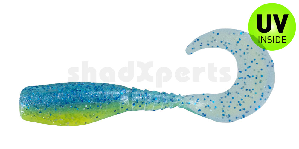 004405024 Curly Tail Crappie Minnow 2"  (ca. 5 cm) im Zip Bag blue grass