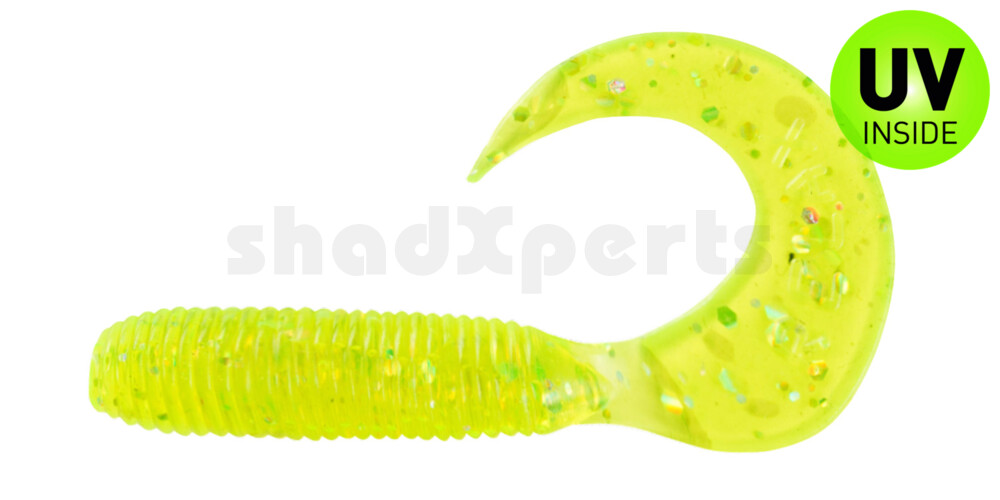 000606018 Twister 2,5" regulär (ca. 6,0 cm) grün(chartreuse) glitter