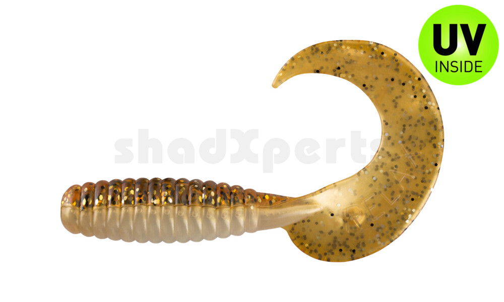 000513B023 Xtra Fat Grub 5,5" laminiert (ca. 13,0 cm) goldperl / motoroil glitter