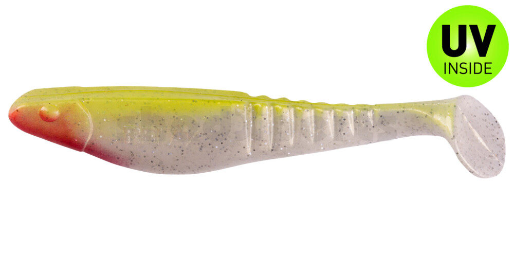 000812048 Shark 4" (ca. 11,0 cm) blauperl-Glitter / fluogelb