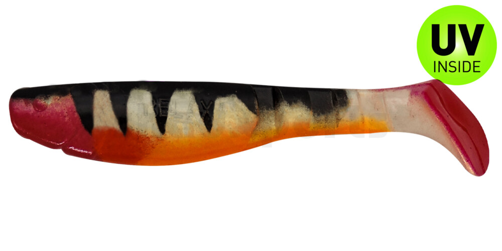 000211-025ZO Kopyto-Classic 4" (ca. 11,0 cm) goldperl / Zander / bauch: orange / red tail