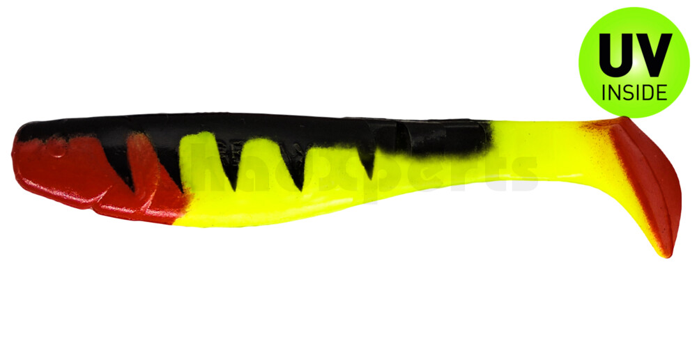 000211-055Z Kopyto-Classic 4" (ca. 11,0 cm) fluogelb / Zander / red tail
