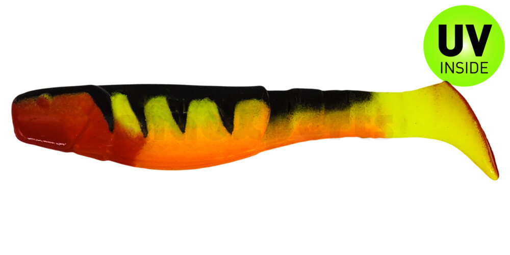 000211-055ZO Kopyto-Classic 4" (ca. 11,0 cm) fluogelb / Zander / bauch: orange / red tail