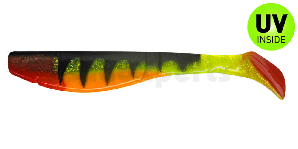 000220-066ZO Kopyto-Classic 8" (ca. 20,0 cm) grün (chartreuse) - glitter / Zander / bauch: Orange