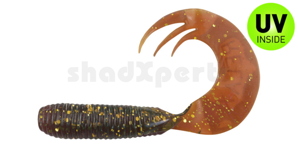 000607TT-033 Twister 3" Tri-Tail regulär (ca. 7,0 cm) motoroil Glitter