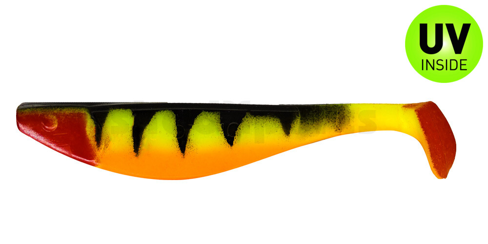 000216-055ZO Kopyto-River 6" (ca. 16,0 cm) fluogelb / Zander / bauch: Orange