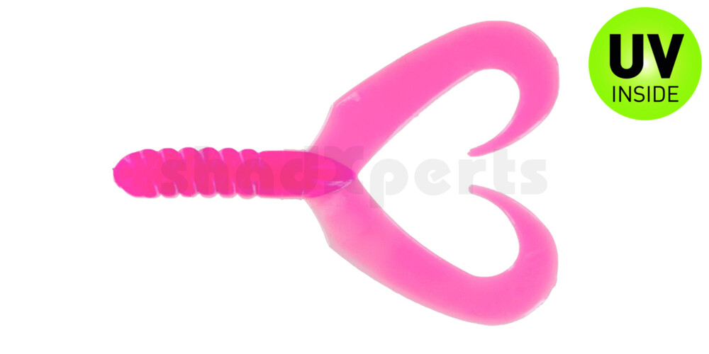 005307B320 Twin Tail Grub 2,75" (7,5 cm) Pink White